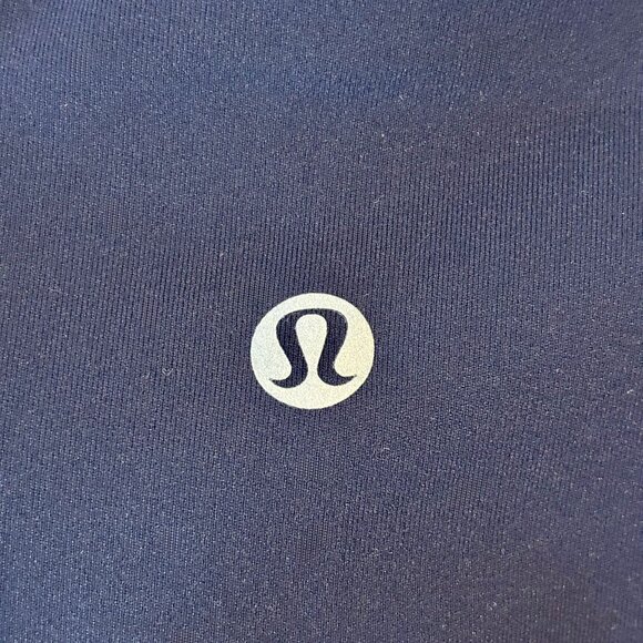 Lululemon Train Times Crop Navy Blue Leggings Women 8 - Picture 8 of 13